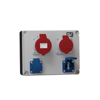 Rozdzielnica budowlana FRED 32A 16A 2x230V gniazda Mennekes Doktorvolt® DV-2343-F