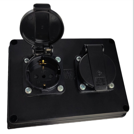 Puszka hermetyczna z gniazdami 230V Schuko IP54 Marlanvil 6.82105