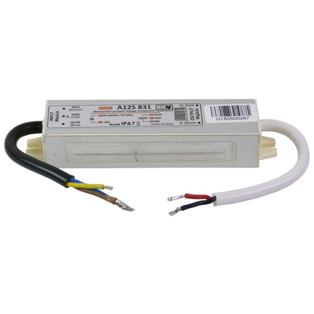 Zasilacz modułowy LED 12V DC 0,83A 10W IP67 wodoodporny A12S 831 MW Power A12-831