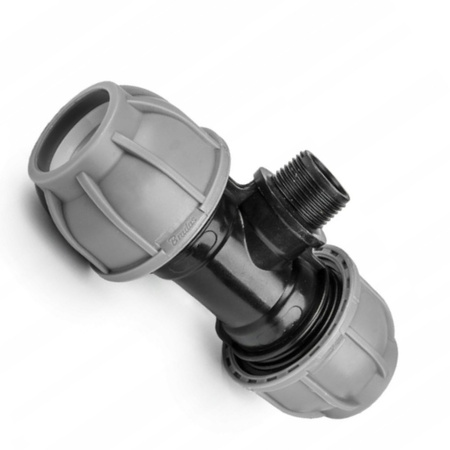 Trójnik do rur PE 20mm GZ 1/2" PN10 BRADAS DSRA10T20M12