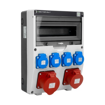 Rozdzielnica budowlana 32A/16A 4x230V TGD bez zabezpieczeń Doktorvolt DV-6029-D
