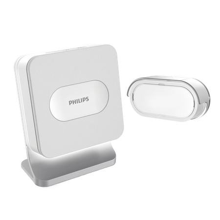 Philips WelcomeBell Basic dzwonek bezprzewodowy. 4 melodie do wyboru. zakres działania max.300m 531112
