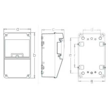 Rozdzielnica IP66 6modułowa natynkowa rozdzielnia obudowa TpE 3318-000-0000