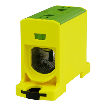 Złączka szynowa 25-150mm2 2otw AL/CU TH35 żółtozielona 1P OTL 150 MOREK 7158 MAA1150Y10