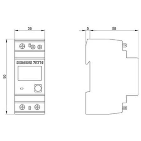 Cyfrowy wskaźnik panelowy mocy LCD 1-fazowy z wyjściem impulsowym MID Siemens 7KT1656