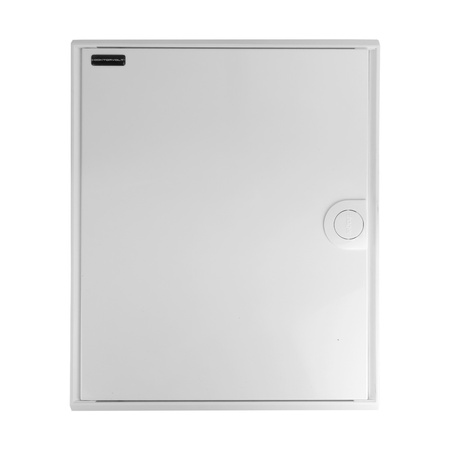 Rozdzielnica modułowa natynkowa 2x12 zabezpieczona 10xMCB 1xRCCB VDE okablowana skrzynka elektryczna Hager 370x305x96,5mm zaciski rozgałęźne L1, L2, L3, N, PE Doktorvolt DV-6326-NT