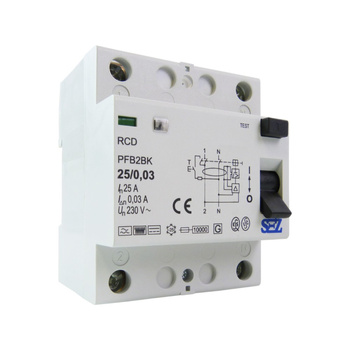 25A 30mA 2P 10kA TYP B RCD/RCCB Wyłącznik różnicowoprądowy SEZ PFI2BK25-030