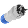 Wtyczka rozbieralna prosta WT-54 IP54 2P+Z 16A 250V Uni-Schuko szaro-niebieska W-97976