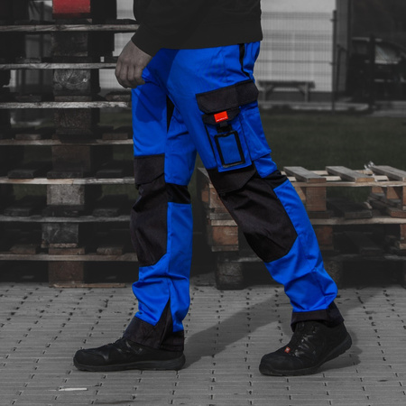 Spodnie robocze 245 g/m2 R50 WZMOCNIONE NIEBIESKO-CZARNE Doktorvolt DV-2100-SD-B550-50