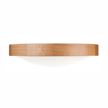 Lampa sufitowa plafon drewniany dębowy LED 2-punktowy wypukły 37 cm 0806