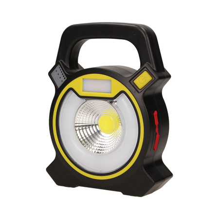 GIOVIA LED 5W naświetlacz roboczy z akumulatorem. 300lm. IP44. 6000K. 2x1200mAh. z ładowarką USB i funkcją power bank OR-NR-6077L6