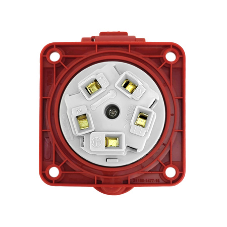 Gniazdo tablicowe proste CEE 400V 32A/5P 75x75 mm VDE TP Electric 3107-322-1675