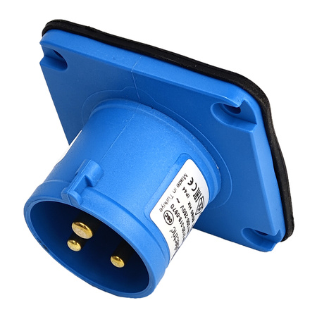 Wtyczka tablicowa kempingowa prosta CEE 3P 16A 230V IP44 VDE TP Electric 3120-319-0970