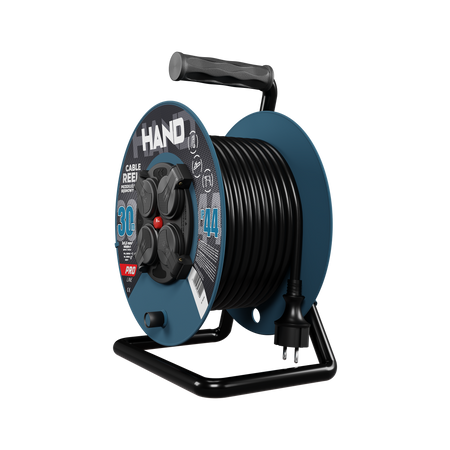 Przedłużacz bębnowy HAND PRO 30m 4x Gniazda 230V IP44 H05RN-F 3x1,5 mm² W-96306