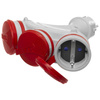 Rozgałęźnik przenośny szaro-czerwony R-X3/44S IP44 3×2P+Z 16A 250V Schuko W-01159