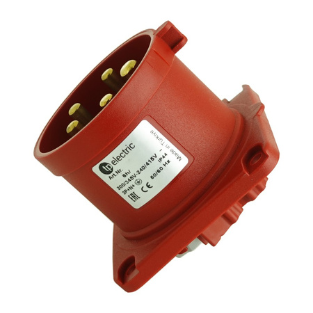 Wtyczka tablicowa CEE zwrotnica faz prosta 5P 32A 400V IP44 2443
