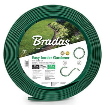Zestaw obrzeży trawnikowych 10m EASY BORDER zielone Bradas OBEGR3810SET