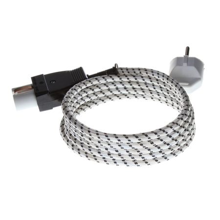 Przewód przyłączeniowy z nasadką NZU-1(PPN) 2m 3x0,75 mm² z wtyczką kątową Uni-Schuko 250V 16A biało-czarny T-10872