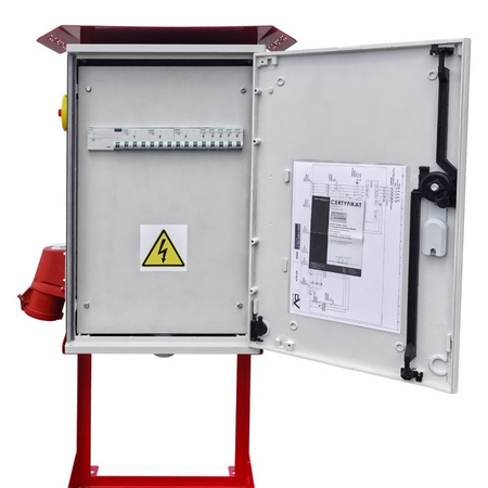 Rozdzielnica budowlana na stojaku OS-S/FI SET 2x32A 1x16A 8x230V gniazda Mennekes zabezpieczenia SIEMENS Doktorvolt DV-6894-D