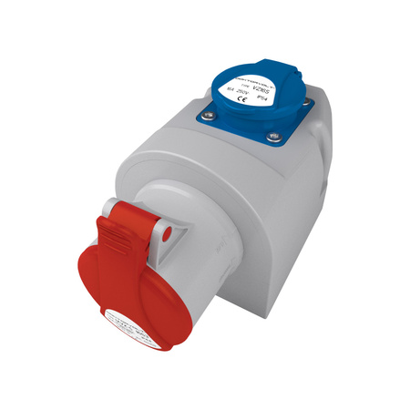 Gniazdo natynkowe siłowe CEE 16A/5P + 230V/16A IZVZ-S 1653 DV
