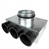 Skrzynka rozdzielcza rozdzielacz rurowy wentylacyjny fi 125 3x75 mm E-KSR-3X75/125-OC-K