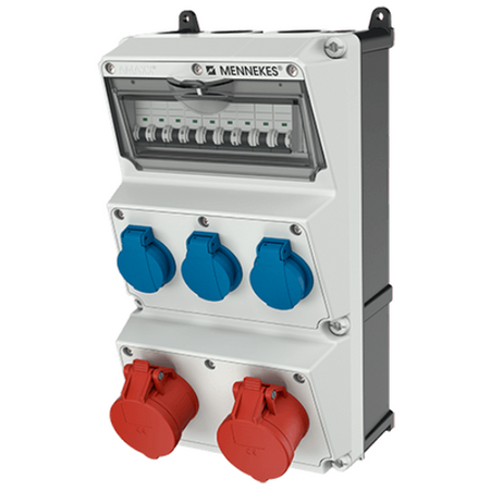 Rozdzielnica budowlana AMAXX 16A 3x230V IP44 CEE Schuko EAC Mennekes 930003
