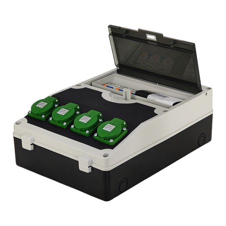 Stacja ładowania rowerów elektrycznych 12 modułowa 4x230V 4xRCBO Doktorvolt DV-2137