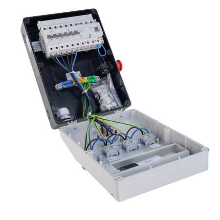 Rozdzielnica TD-S/FI 16A/5P 4x230V FR przycisk bezpieczeństwa DV-1482-F