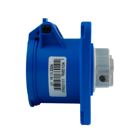 Gniazdo tablicowe kempingowe 230V 16A/3P proste siłowe 75x75 mm VDE TP Electric 3120-322-0975