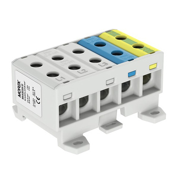 Złączka szynowa 2,5-35mm2 szar-nieb-zół 10-otwor zacisk 5P Morek MAA5035A10
