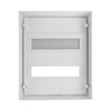 Rozdzielnica modułowa natynkowa 2x12 zabezpieczona 8xMCB 1xRCCB VDE okablowana skrzynka elektryczna Hager 370x305x96,5mm zaciski rozgałęźne L1, L2, L3, N, PE Doktorvolt DV-6319-NT