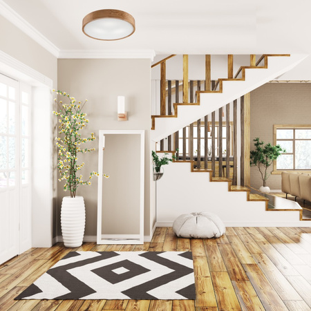 Lampa sufitowa drewniana lampa plafon drewniany dębowy LED 3-punktowy okrągły 47 cm IP20 LD-PD-6.3 DAB