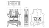 Złączka szynowa przelotowa szara śrubowa 16mm2 1P VDE UL PC16-01P-11-00A(H)