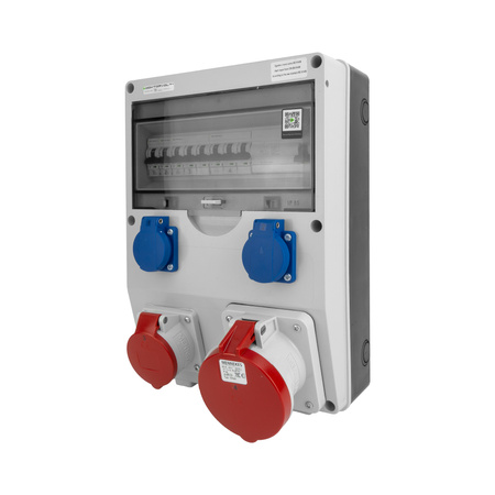 Rozdzielnica budowlana TD-S/FI 63A 16A 2x230V Schuko Doktorvolt DV-2268-D