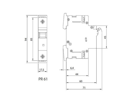 B13A 1P 10kA Wyłącznik nadprądowy bezpiecznik eska PR61 SEZ 0099108