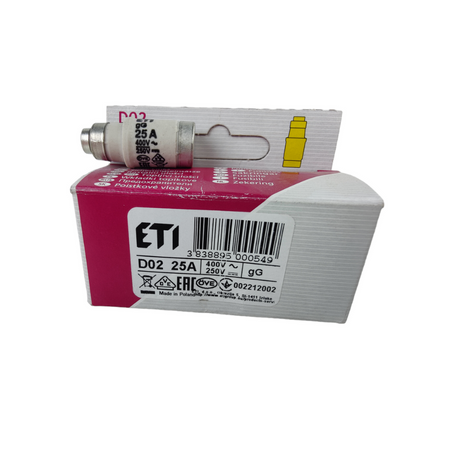 Wkładka topikowa ETI porcelana D02 25A/400V 002212002