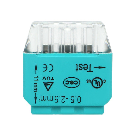 Złączka instalacyjna wciskana 3-przewodowa na drut 0.75-2.5mm2 IEC 300V/24A 100 szt. OR-SZ-8004/3/100