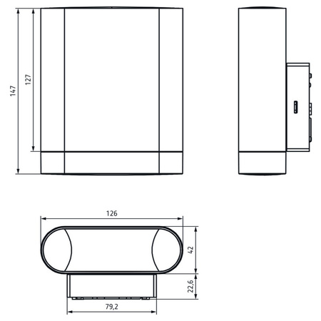 Lampa z czujnikiem ruchu LED THELEDA D U AL 760 lm 3000K IP55 TH-1020903