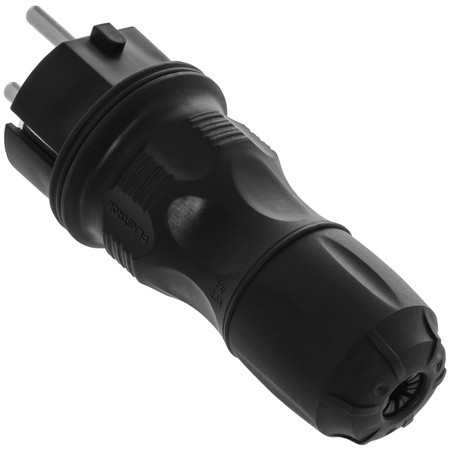 Wtyczka rozbieralna prosta WT-54 IP54 2P+Z 16A 250V Uni-Schuko czarna W-97446