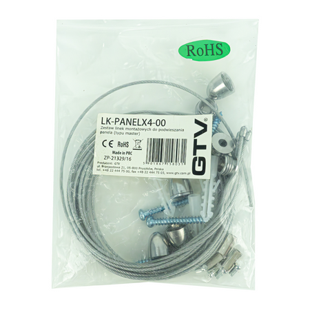 Zestaw linek montażowych 1,5m typu MASTER/KING Komplet GTV LK-PANELX4-00