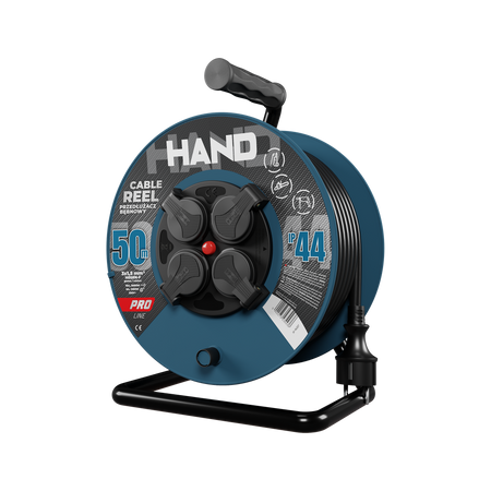 Przedłużacz bębnowy HAND PRO 50m 4x Gniazda 230V IP44 H05RN-F 3x1,5 mm² W-96307