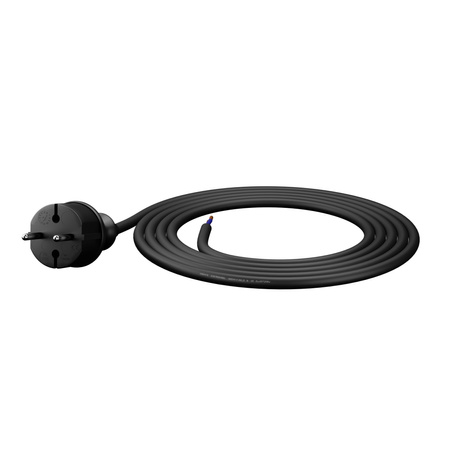 Przewód przyłączeniowy 2m z wtyczką prostą 250V 16A 2x1,5 mm² IP44 H07RN-F PP-40H czarny W-97197