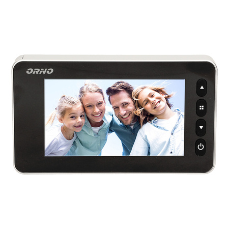 Elektroniczny wizjer do drzwi 4.7" z funkcją nagrywania na kartę Micro SD. czujnikiem ruchu i menu w 9 językach. bateryjny OR-WIZ-1106