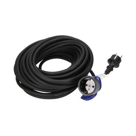 Przedłużacz warsztatowy bryzgoszczelny kabel olejoodporny 230VAC/16A 20 m Schuko OR-AE-13169(GS)/20M