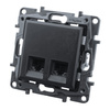 Gniazdo komputerowe podwójne RJ45 czarne Niloe Step 863560