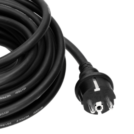 Przedłużacz warsztatowy bryzgoszczelny kabel olejoodporny 230VAC/16A 10 m Schuko OR-AE-13169(GS)/10M