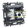 Gniazdo komputerowo - telefoniczne 1 x RJ45 1x RJ11 czarne Niloe Step 863556