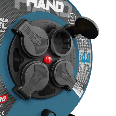 Przedłużacz bębnowy HAND PRO 25m 4x Gniazda 230V IP44 H05RN-F 3x2,5 mm² W-96317