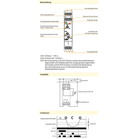 ELKO Automat zmierzchowy SOU-1 analogowy z czujnikiem SKS-100 SOU-1/UNI + FOTOSENS