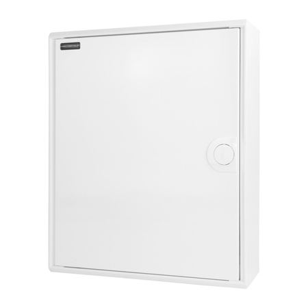 Rozdzielnica modułowa natynkowa 2x12 zabezpieczona 10xMCB 1xRCCB VDE okablowana skrzynka elektryczna Hager 370x305x96,5mm zaciski rozgałęźne L1, L2, L3, N, PE Doktorvolt DV-6326-NT